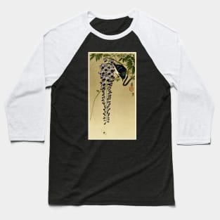 Flycatcher at wisteria, by Ohara Koson Baseball T-Shirt